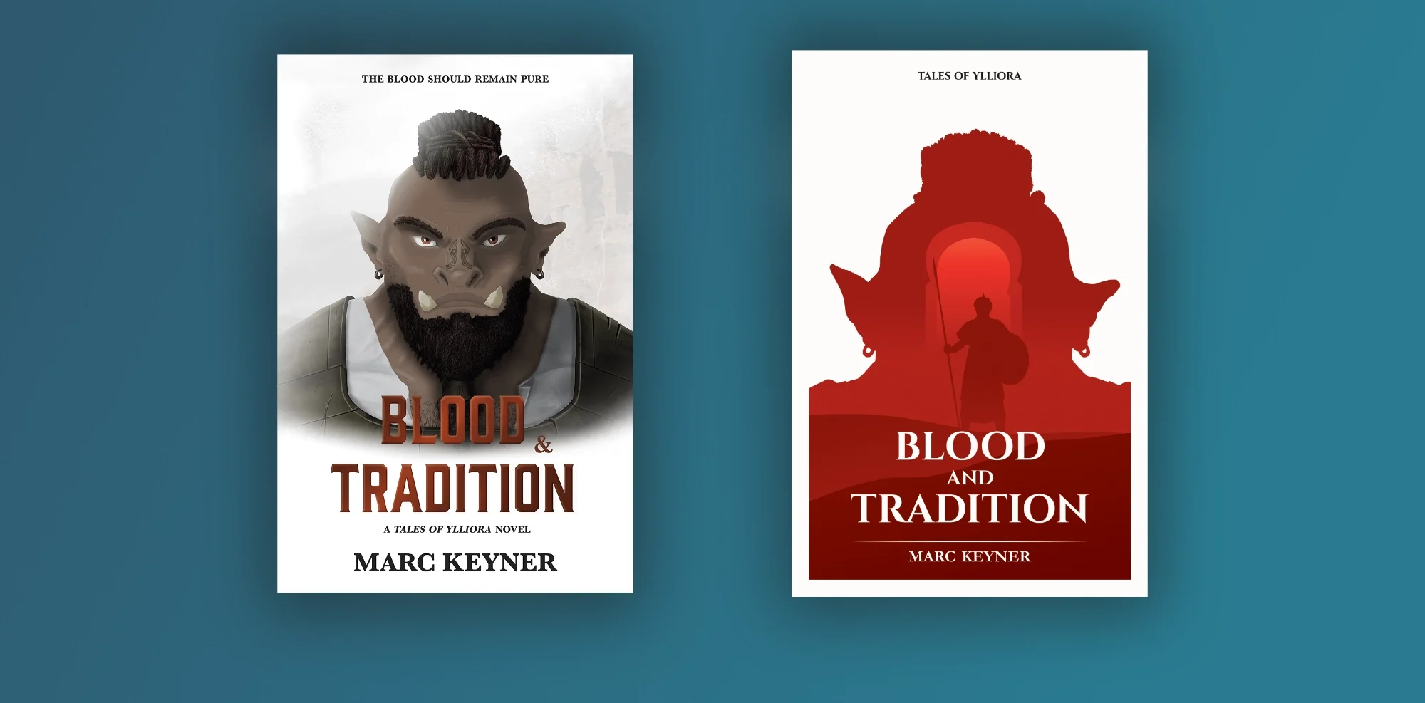 Displaying the covers of first and second edition of the novel Blood and Tradition